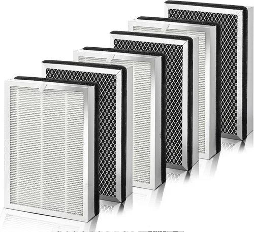Vista 8 de 25 filtros de repuesto para 25 purificadores de aire S1/W1/B1, filtro de carbón activado H13 True HEPA 3 en 1, paquete de 2 filtros