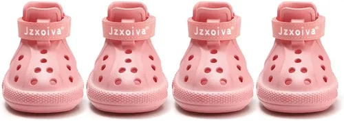 Vista 8 de JZXOIVA Zapatos para perros para pavimento caliente, botines de perro para perros pequeños, botas transpirables para perros y protectores de patas