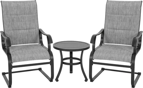 Vista 20 de NUU GARDEN 3 Pieces Outdoor Patio Bistro Set with Coffee Table,Beige