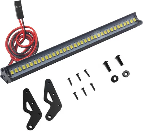 Vista 5 de ShareGoo Lámpara de techo de metal superbrillante de 36 luces LED compatibles con Traxxas TRX-4 90046 D90 Axial SCX10 1/10 RC Crawler, 5.9 pulgadas