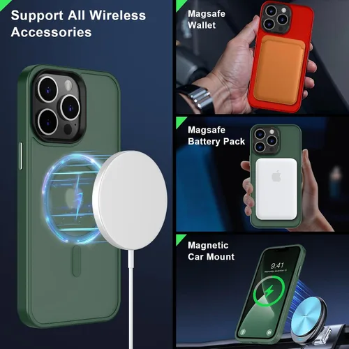 Vista 644 de MOCCA - Funda magnética resistente para iPhone XR de 6.1 pulgadas, compatible con MagSafe, funda con protección contra caídas de grado militar