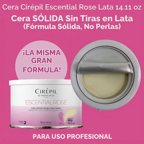 Vista 7 de Cera Cirépil sin tiras, Rosado escential tin