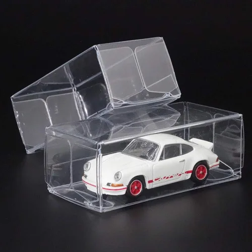 Vista 2 de Generic 50 cajas de exhibición para organizador de coche modelo a escala 1/64, PVC transparente