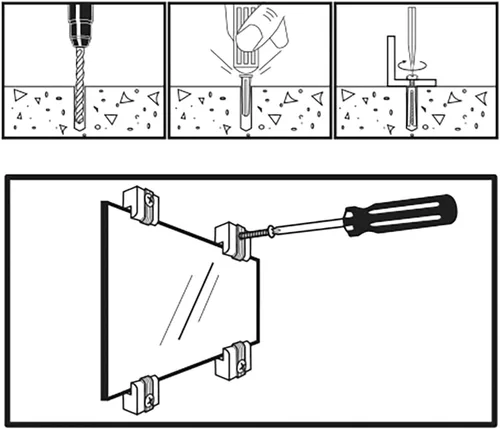 Vista 6 de OOK 534016 - Soportes ajustables de plástico para espejos de 1/4 de pulgada y 20 libras, paquete de 4