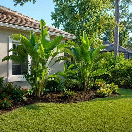 Vista 4 de Pájaro blanco del paraíso 3 plantas vivas Strelitzia Nicolai Hermoso ejemplar de follaje raro