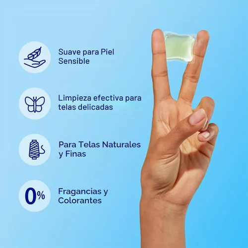 Vista 3 de Dropps Cápsulas de detergente para ropa de piel sensible, sin perfume (64 unidades) - Hipoalergénico y probado por dermatólogos Libre