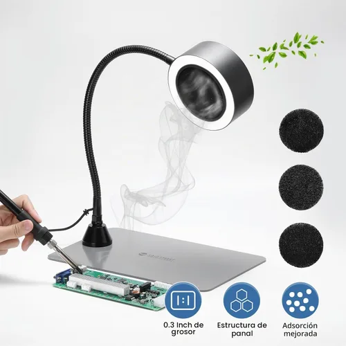 Vista 4 de SainSmart Ventilador portátil del extractor del humo, amortiguador