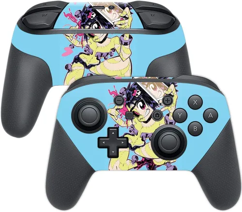 Vista 18 de MightySkins Skin compatible con Nintendo Switch Pro Controller - Alien Battle Funda protectora de vinilo duradera y única Fácil de aplicar