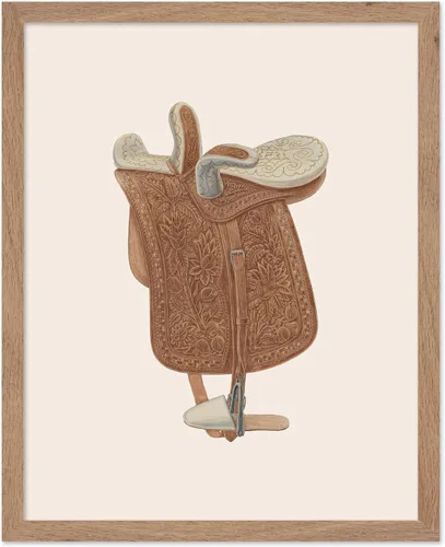 Vista 53 de Poster Master Póster vintage de cuero para silla de montar, estampado retro de vaquero, arte de silla de montar, diseño occidental, impresión