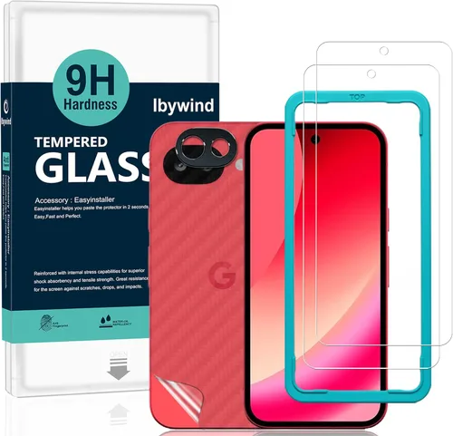 Vista 13 de Ibywind Protector de pantalla para Google Pixel 10 Pro XL 5G de 6.8 pulgadas (paquete de 2), vidrio templado de dureza 9H, con 1 protector de lente