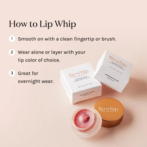 Vista 4 de Kari Gran Lip Whip Bálsamo labial hidratante con aceites orgánicos, brillo brillante + menta, textura rica en mantequilla, hidrata y protege