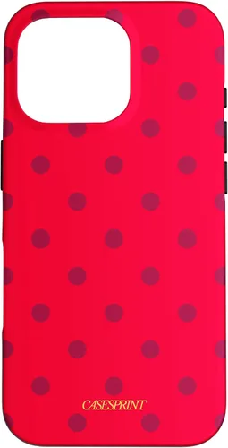 Vista 20 de Carcasa para iPhone 17 con diseño de lunares de sandía rojos