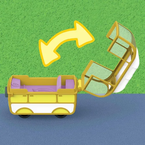 Vista 5 de Peppa Pig Peppa's Little Vehicle Playset para niñas y niños, incluye helicóptero, cámper y automóvil, y juego de 5 figuras, juguetes preescolares, a