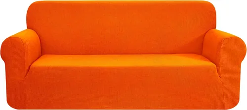 Vista 83 de CHUN YI - Funda elástica de 1 pieza para sillón grande, funda protectora suave de Jacquard con elastano, detalle de cuadros y parte inferior