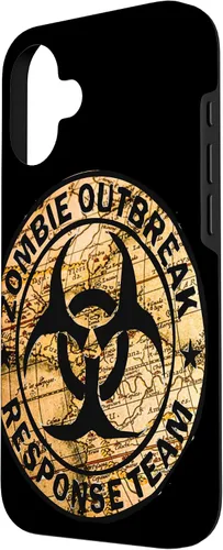 Vista 2 de iPhone 16 Funny Halloween Apocalypse Outbreak Zombie Response Team Case