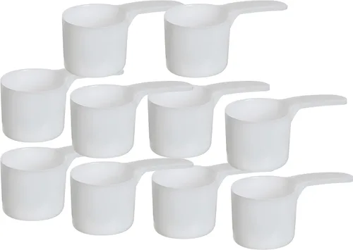 Vista 6 de Cuchara de envasado de medición de plástico de 2.4 fl oz (= 70 cc/ = 4.73 cucharadas/= 2.37 fl oz/ = 0.3 taza), mango medio - para medir y dispensar