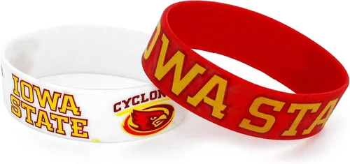 Vista 12 de aminco NCAA - Juego de pulseras de goma de silicona unisex para adultos, paquete de 2