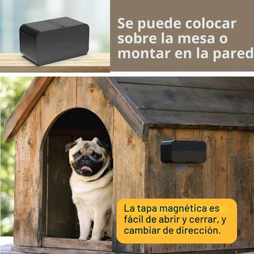 Vista 2 de SVD.PET Dispensador de bolsas para excrementos de perro, dispensador de bolsas de basura para montaje en pared, capacidad para 8 rollos de bolsas