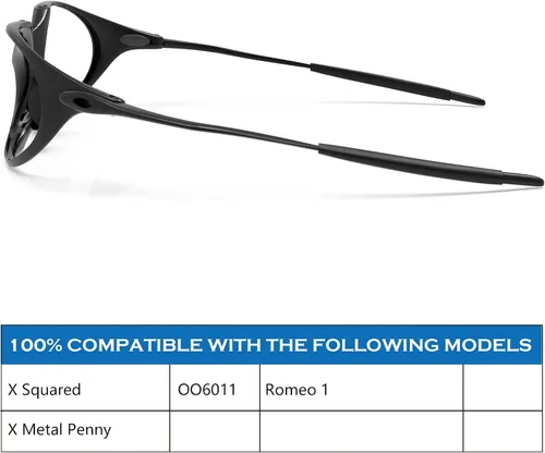 Vista 3 de Auriculares de repuesto para gafas de sol Oakley X Squared OO6011/Romeo 1/X Metal Penny - Opciones Negro
