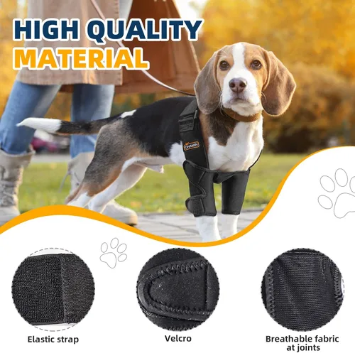 Vista 4 de CHAMIN Codera para perro para hombro y pierna delantera, almohadillas protectoras de codo de perro para higroma, artritis, displasia, úlceras por