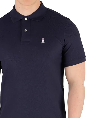 Vista 4 de Psycho Bunny Polo de piqué de manga corta para hombre