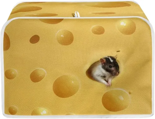 Vista 22 de chaqlin Cubierta para tostadora con estampado de chocolate, 2 rebanadas, resistente a las manchas, cubierta para horno de pan de diseño divertido