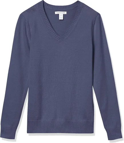 Vista 8 de Suéter Tienda Essentials para mujer, 100% algodón, de manga larga, con cuello en V