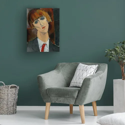 Vista 3 de Amedeo Modigliani 'Madame Kisling, c. 1917' - Lienzo decorativo (24 x 32 pulgadas)