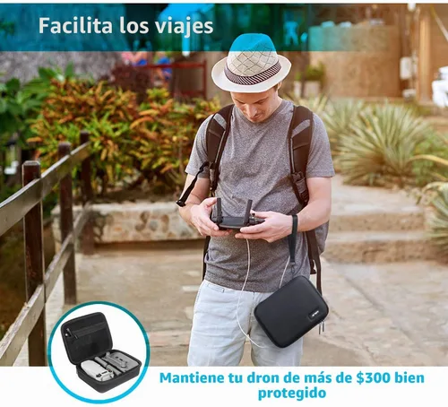 Vista 7 de JSVER Estuche de Transporte para DJI Mavic Mini 2 Estuche Rígido de Almacenamiento para Mini 2/2 SE/4K Drone Control Remoto y Accesorios