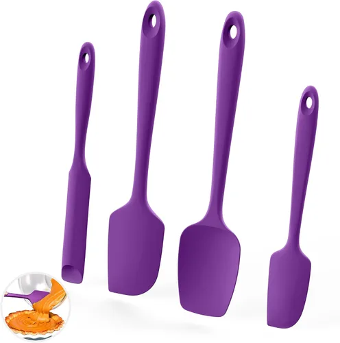 Vista 12 de U-Taste Espátulas de silicona resistentes al calor de 600ºF: Raspador de horneado de silicona flexible de grado alimentario, utensilios de cocina