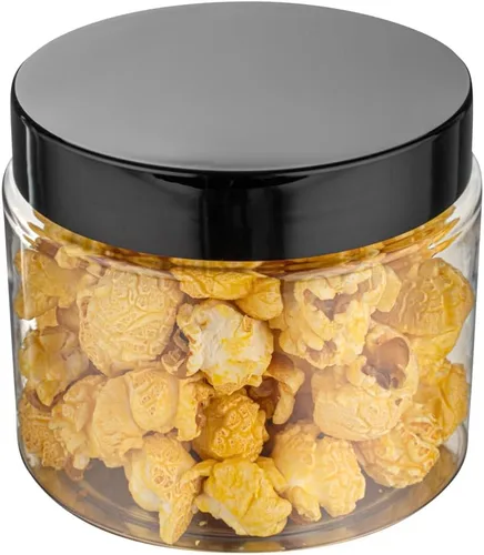 Vista 9 de Restaurantware RW Base Tarros de caramelo de 1 onza 10 recipientes de almacenamiento de cocina duraderos – Tarros redondos herméticos de plástico