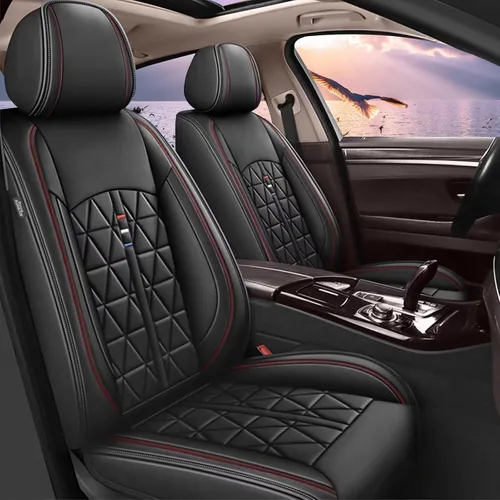 Vista 13 de Fundas de asiento delantero para Jeep Cherokee 2014-2023 2024 2025: Fundas de asiento de cuero transpirables e impermeables protector de asiento