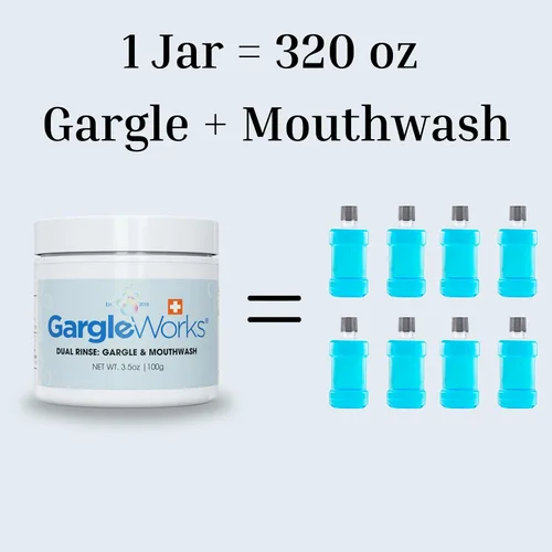 Vista 5 de Polvo de gárgaras de agua salada mineral: enjuague bucal natural y enjuague de garganta para aliento fresco, higiene oral y apoyo inmunológico