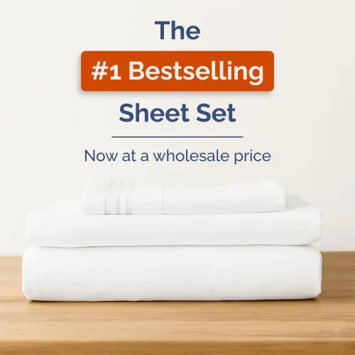 Vista 3 de Pack of 2, Twin Size 3 Piece Sheet Set - Breathable & Cooling - White