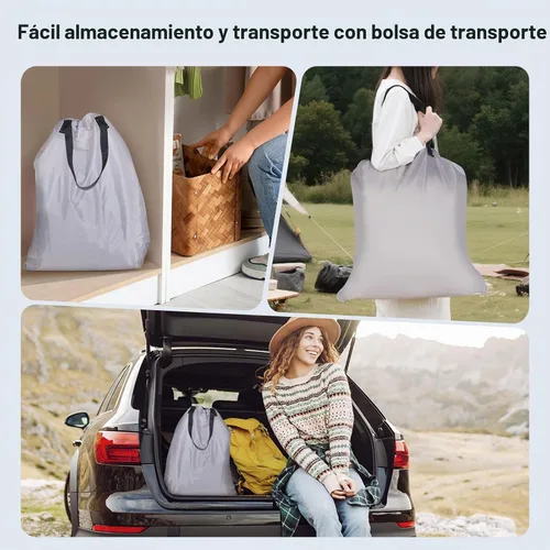 Vista 8 de Colchón de aire tamaño individual con bomba integrada, colchón inflable elevado de 18 pulgadas, cama inflable autoinflable, cama de aire portátil