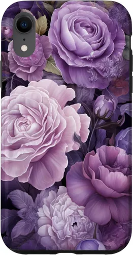 Vista 25 de Elegant Blush Pink And Purple Vintage Floral Rose And Peony Case for iPhone 16