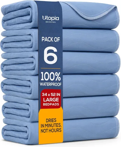 Vista 20 de Utopia Bedding Almohadillas lavables reutilizables 18" x 24" (Paquete de 4), almohadillas de cama impermeables de alta absorción para incontinencia
