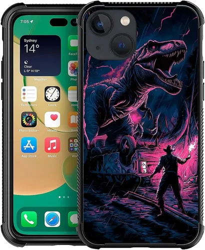Vista 34 de Funda compatible con iPhone 13 Mini, diseño de elefantes africanos, a prueba de golpes, antiarañazos, carcasa trasera de policarbonato duro