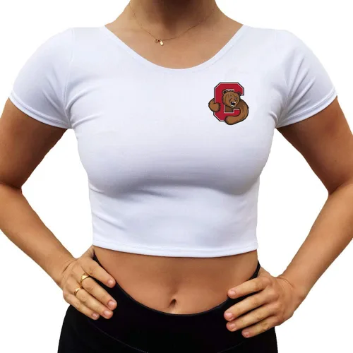 Vista 165 de Lojobands Camiseta corta ajustada para mujer, hecha en Estados Unidos, talla única