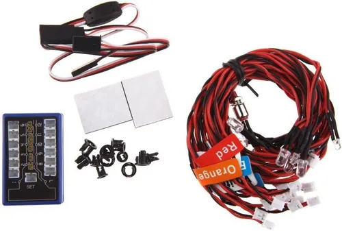Vista 2 de 12 luces LED parpadeantes GoolRC Highlight sistema para coches RC