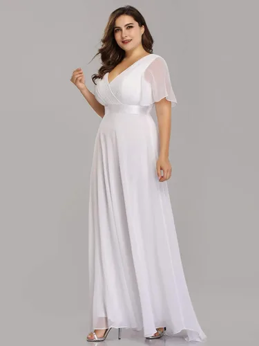 Vista 4 de Ever-Pretty 09890 Maxi vestido de fiesta de noche, con cuello en V doble, para mujer