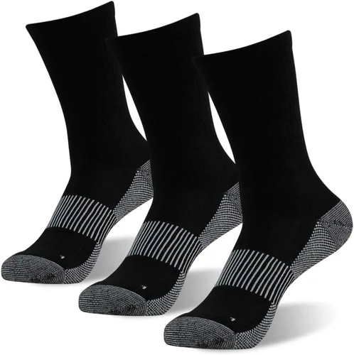 Vista 15 de FOOTPLUS Calcetines de compresión de cobre para senderismo, unisex, con suela acolchada y soporte de arco atlético, calcetines para correr 01# 6