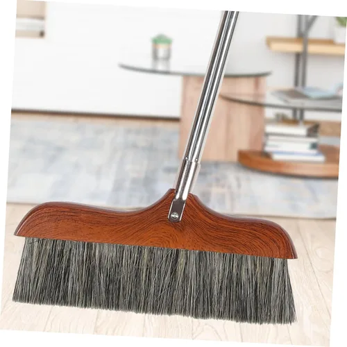 Vista 3 de Escoba reutilizable de limpieza de suelos para uso en interiores, escoba de limpieza del hogar resistente con recogedor para barrer suelos, cocina