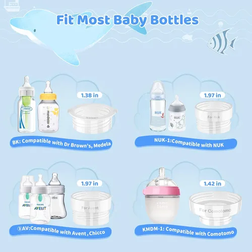 Vista 3 de Little Bo Baby - Juego de calentador de biberones portátil, calentador portátil con biberón y adaptador, calentador de botellas de viaje para leche