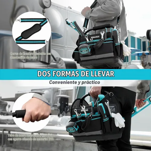 Vista 7 de DURATECH Bolsa de herramientas de 12 pulgadas con fondo duro impermeable