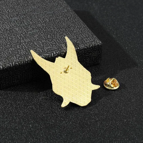 Vista 4 de Genshin Hutao Brooch Pin - Hutao Characters Cosplay Enamel Brooch Lapel Pin - Gift for Fans, Women and Girls
