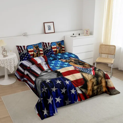 Vista 4 de Castle Fairy - Juego de funda de edredón con bandera estadounidense tamaño King, ropa de cama para niñas y adolescentes, funda de edredón con Multi