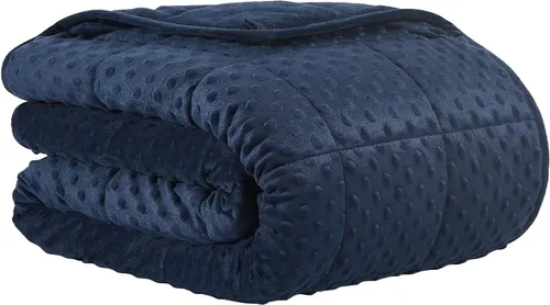 Vista 40 de CuteKing Manta pesada (2 libras, 36 x 48 pulgadas, gris) manta pesada para 40-60 libras, manta pesada para refrigeración y calefacción con cuentas