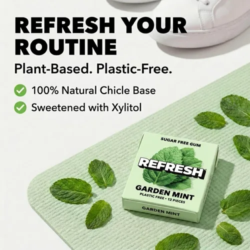 Vista 7 de Refresh Gum más vendidos, goma de mascar de xilitol natural sin azúcar