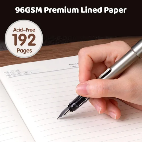 Vista 4 de Cuaderno personalizado de cuero diario con grabado con nombre y texto para mujeres y hombres, 192 páginas, regalo personalizado de cumpleaños